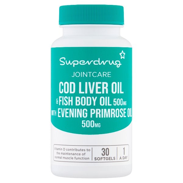 Superdrug Unisex Cod Liver Oil 500Mg & Evening Primrose 30S