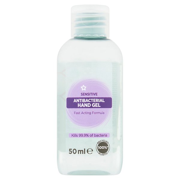 Superdrug Unisex Sensitive Antibacterial Hand Sanitizer Gel 50Ml