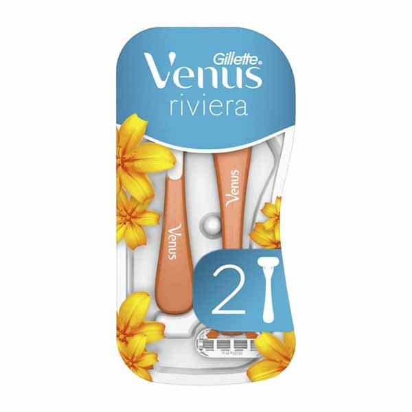Gillette Venus Riviera Women's Disposable Razors, 2 Pack Toiletries