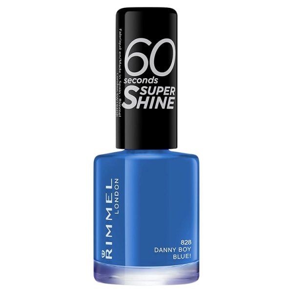 Rimmel 60 Seconds Super Shine Nail Polish - 828 Danny Boy , Blue !