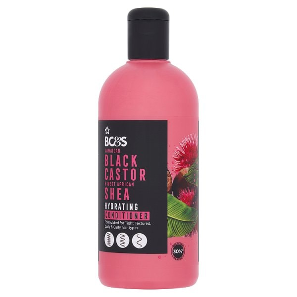 Superdrug Men's Black Castor & Shea Replenish Conditioner 400Ml