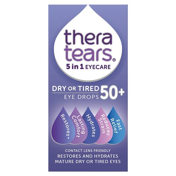 Thera Tears Unisex 5-In-1 Dry Or Tired 50+ Eye Drops 10Ml