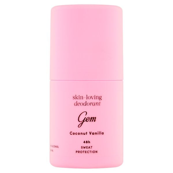 Gem Women's Skin-Loving Roll On Deodorant: Coconut Vanilla 50Ml
