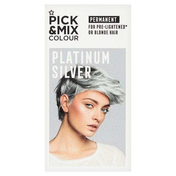 Pick & Mix Unisex Platinum Silver Permanent Hair Dye