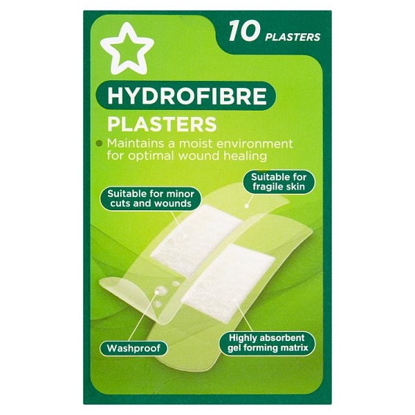 Superdrug Unisex Hydrofibre Plasters X 10