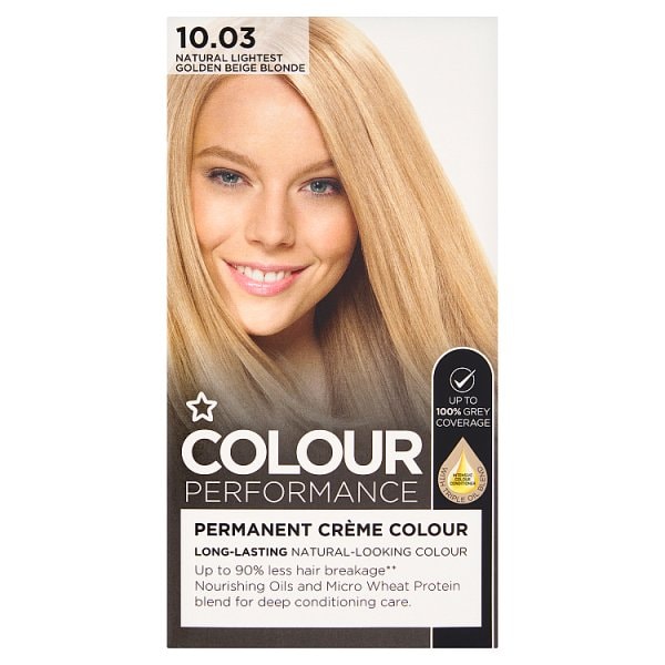Superdrug Unisex Beige Colour Performance 10.03 Golden Blonde