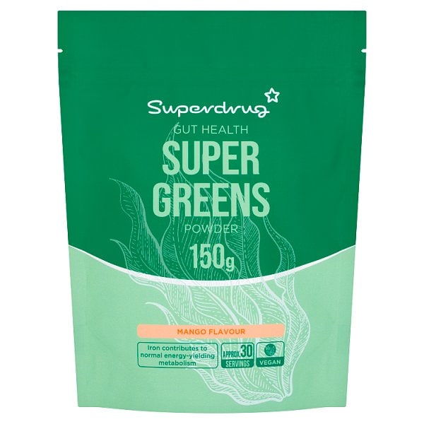 Superdrug Unisex Blue Super Greens Powder 150G