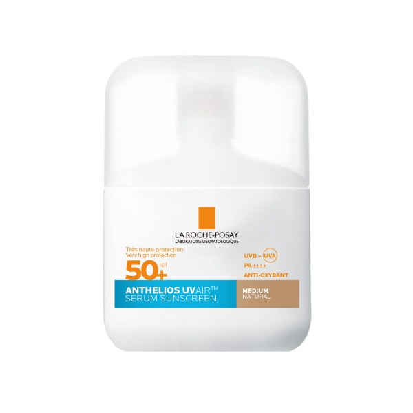 La Roche-Posay Anthelios UVAir Serum Sunscreen SPF50+ shade: medium with Hyaluronic Acid Niacinamide & Vitamin E for all skin types 50ml
