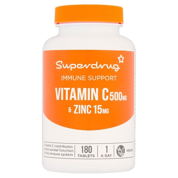 Superdrug Unisex Vitamin C 1000Mg & Zinc 15Mg 180S