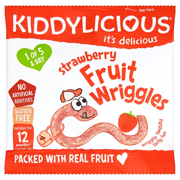 Kiddylicious Strawberry Wriggles 12G