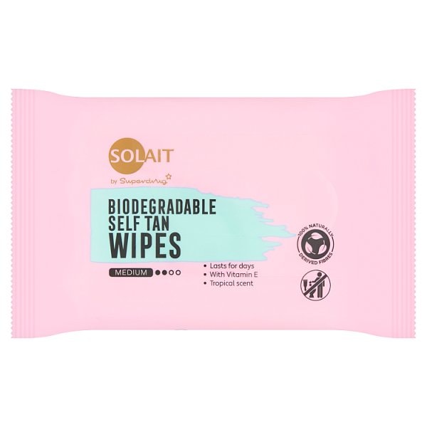 Solait Unisex Self Tanning Wipes 20 Pack
