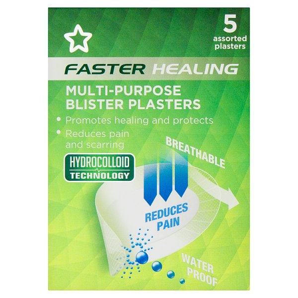 Superdrug Unisex Faster Healing Blister Waterproof Plasters X 5