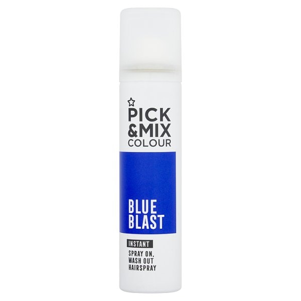Pick & Mix Unisex Blue Temporary Hair Colour Spray 75Ml