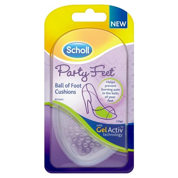 Scholl Unisex Party Gel Pads For Heels Ball Of Foot Insoles