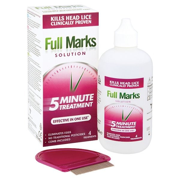 Full Marks Unisex Head Lice Removal Treatment With Nit Comb 200Ml