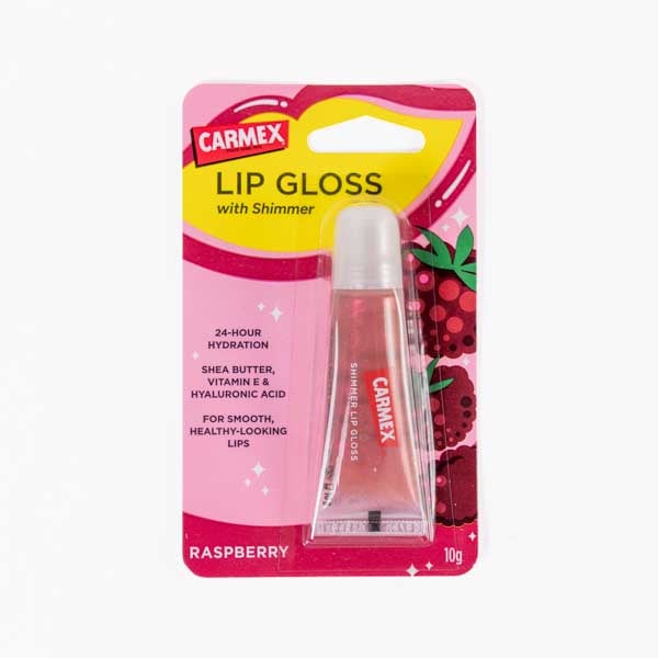 Carmex Raspberry Lip Gloss Shimmer Tube 10G