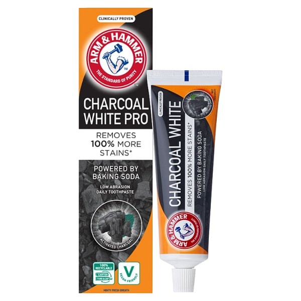 Arm & Hammer Unisex White Charcoal Pro Baking Soda Toothpaste 75Ml