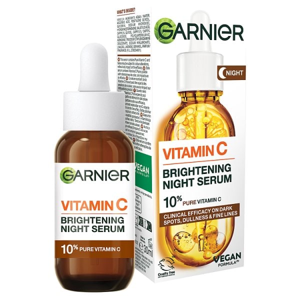 Garnier Targeted Anti Dark Spot Night Serum for Face 10% Pure Vitamin C & Hyaluronic Acid 30ml