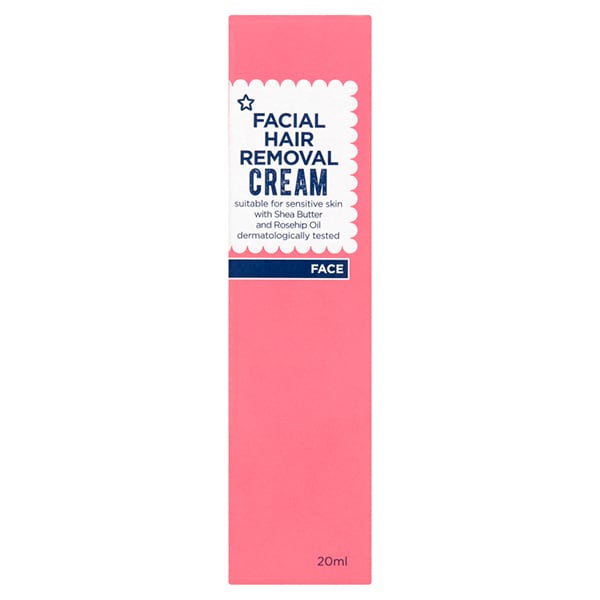 Superdrug Women's Cream Sensitive Facial Hair Removal 20Ml