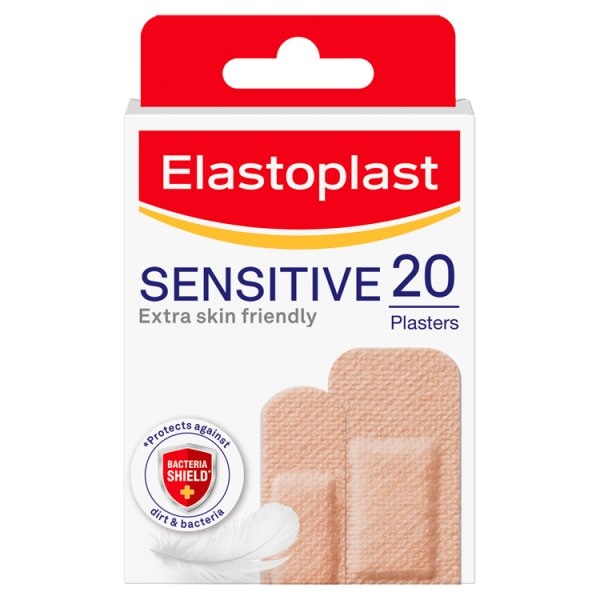 Elastoplast Unisex Dark Sensitive Plasters 20'S