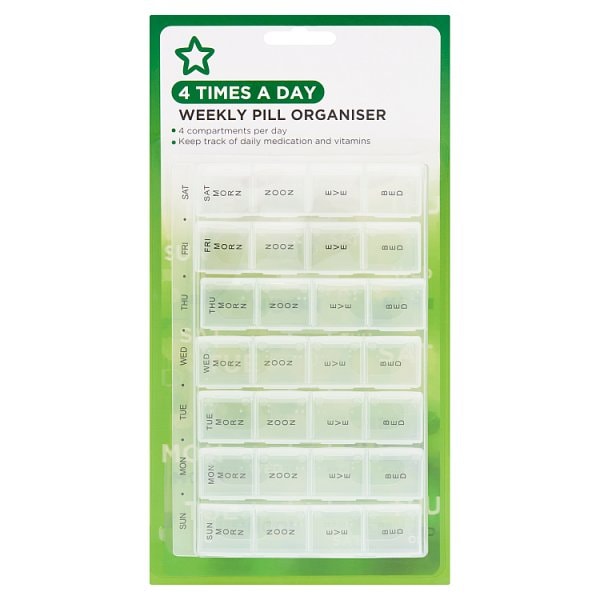 Superdrug Unisex Pill Box Weekly Organiser