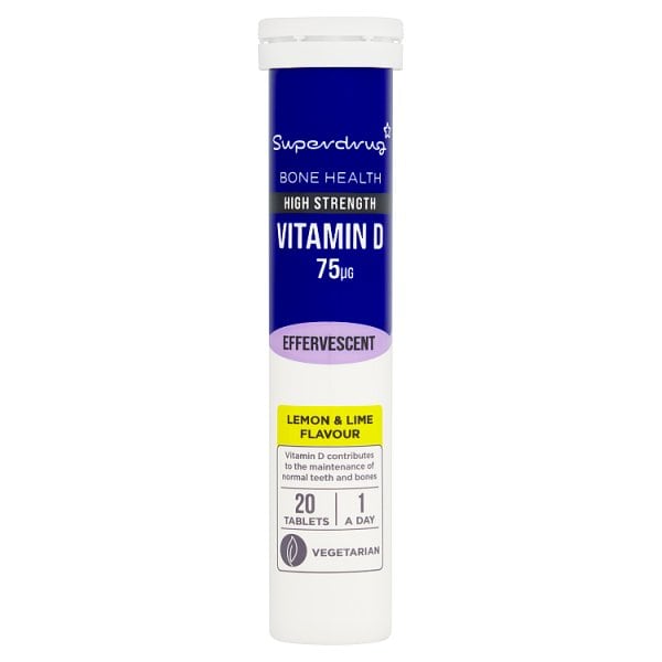 Superdrug Unisex High Strength Vitamin D 75Ug Effervescent 20S