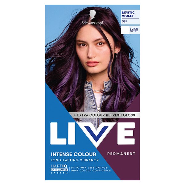 Live Unisex Purple Schwarzkopf 087 Mystic Violet Permanent Hair Dye