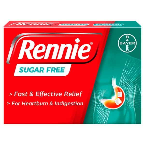 Rennie Unisex Kids Sugar Free Heartburn & Indigestion Relief 72 Tablets