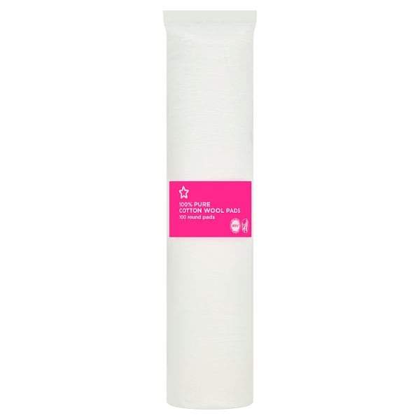 Superdrug Unisex 100% Pure Cotton Wool Pads - 100 Round Pads