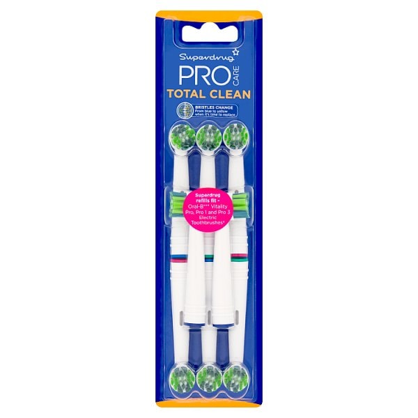 Procare Unisex Total Clean Toothbrush Refills 8 Pack