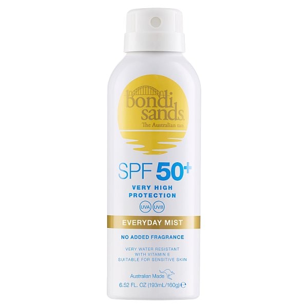 Bondi Sands SPF50+ Aerosol Mist Spray Fragrance Free 160G