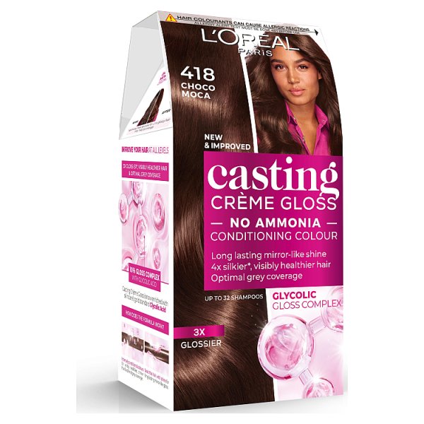 L'oréal Paris Unisex 418 Choco Mocha L'oréal Casting Crème Gloss 418 Chocolate Mocha Hair Dye