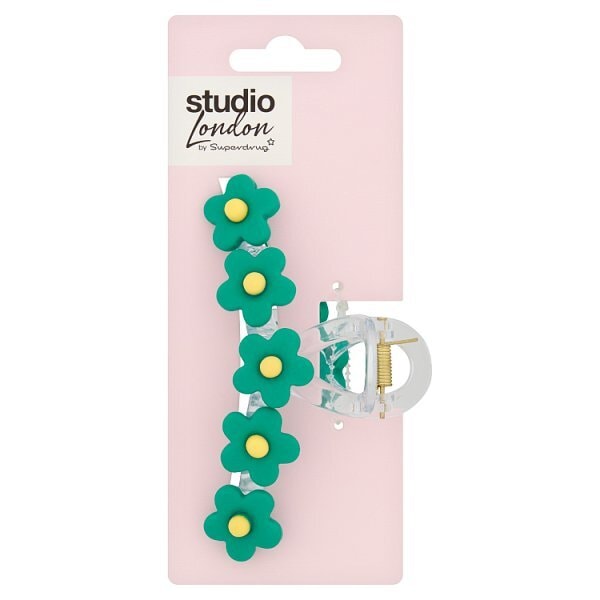 Superdrug Studio London Green Daisie Claw Clip Hair Superdrug