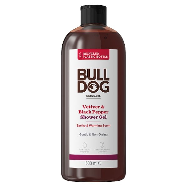 Bulldog Men's Black Skincare Pepper & Vetiver Shower Gel 500Ml