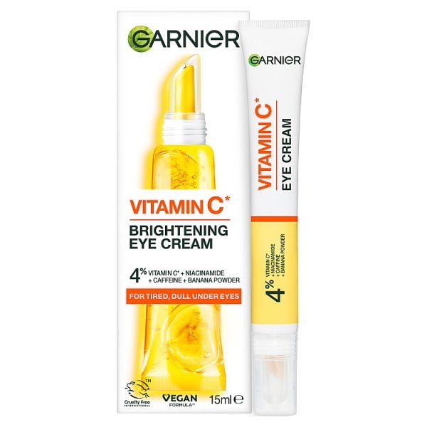 Garnier Brightening Vitamin C Eye Cream 4% Vitamin C Niacinamide Banana Powder Caffeine 15ml