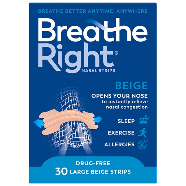 Breathe Right Unisex Original Nasal Strips Large 30S