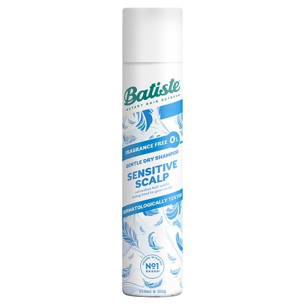 Batiste Unisex Sensitive Scalp Fragrance Free Dry Shampoo 200Ml