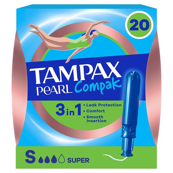 Tampax Men's Compak Pearl Super (20 Ct)