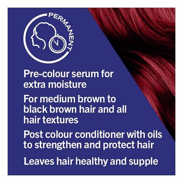 LIVE Colour+Moisture Permanent Red Hair Dye Cranberry Bliss Hair