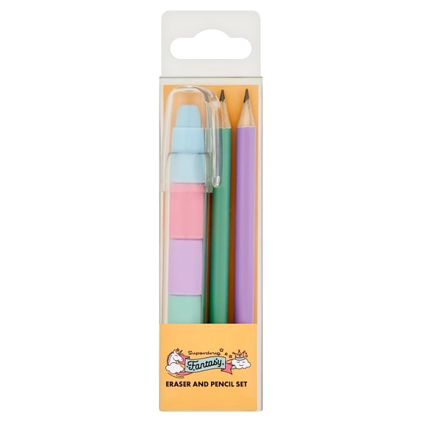 Fantasy Unisex Superdrug Eraser Pencil Set
