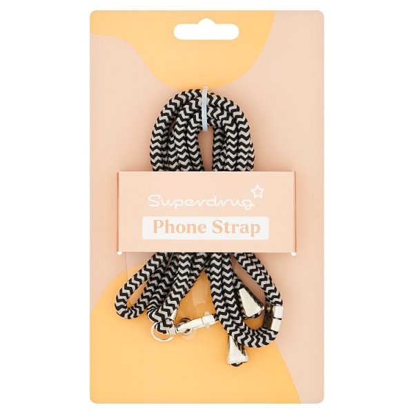 Superdrug Unisex Black Studio London Phone Strap
